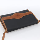 Christian Dior Shoulder Bag Nylon Black Gold Auth ka2697-6
