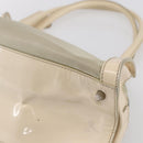 PRADA Shoulder Bag Nylon Beige Silver Auth ka270-8