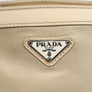 PRADA Shoulder Bag Nylon Beige Silver Auth ka270-18