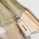 PRADA Shoulder Bag Nylon Beige Silver Auth ka270-20