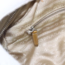 PRADA Shoulder Bag Nylon Beige Silver Auth ka270-22