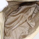PRADA Shoulder Bag Nylon Beige Silver Auth ka270-11