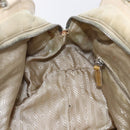 PRADA Shoulder Bag Nylon Beige Silver Auth ka270-25