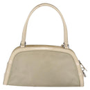 PRADA Shoulder Bag Nylon Beige Silver Auth ka270-2
