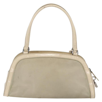 PRADA Shoulder Bag Nylon Beige Silver Auth ka270 - 0