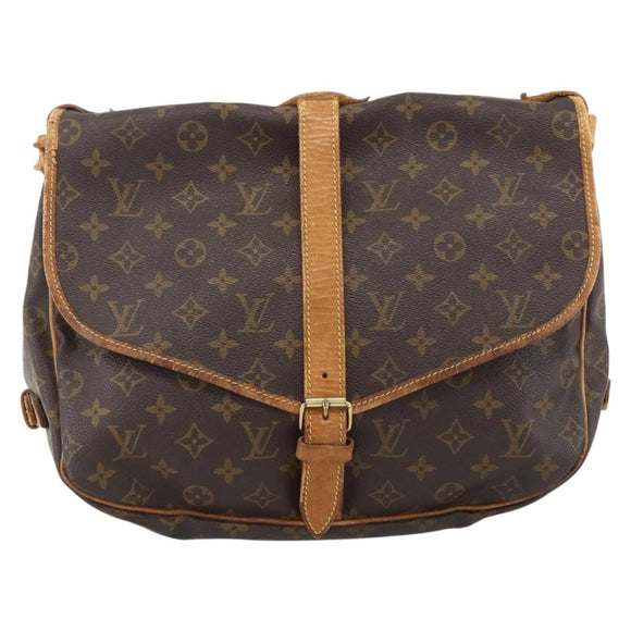 LOUIS VUITTON Monogram Saumur 30 Shoulder Bag M42256 LV Auth ka2700