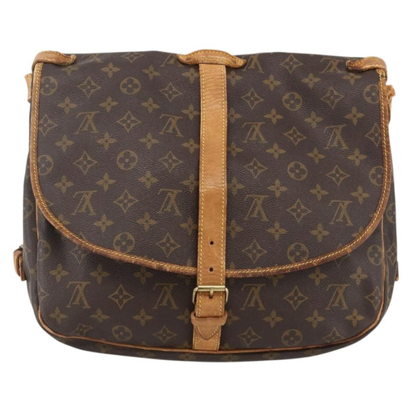 LOUIS VUITTON Monogram Saumur 30 Shoulder Bag M42256 LV Auth ka2700