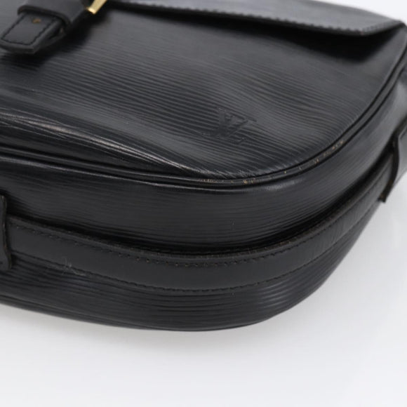 LOUIS VUITTON Epi Jeune Fille MM Shoulder Bag Black M52152 LV Auth ka2702