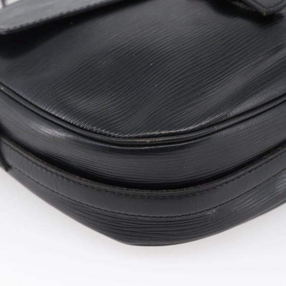 LOUIS VUITTON Epi Jeune Fille MM Shoulder Bag Black M52152 LV Auth ka2702
