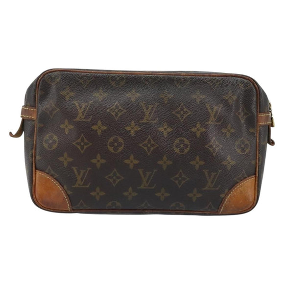 LOUIS VUITTON Monogram Compiegne 28 Clutch Bag M51845 LV Auth ka2703