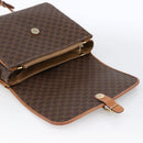 CELINE Macadam Canvas Shoulder Bag PVC Leather Brown Gold Auth ka2705-18