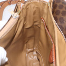 CELINE Macadam Canvas Shoulder Bag PVC Leather Brown Gold Auth ka2705-21