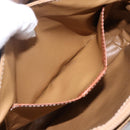CELINE Macadam Canvas Shoulder Bag PVC Leather Brown Gold Auth ka2705-22
