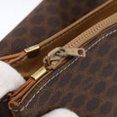 CELINE Macadam Canvas Shoulder Bag PVC Leather Brown Gold Auth ka2705-24
