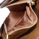 CELINE Macadam Canvas Shoulder Bag PVC Leather Brown Gold Auth ka2705-11