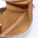CELINE Macadam Canvas Shoulder Bag PVC Leather Brown Gold Auth ka2705-25