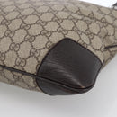 GUCCI GG Supreme Shoulder Bag PVC Beige Silver 148476 Auth ka2706-10