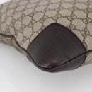 GUCCI GG Supreme Shoulder Bag PVC Beige Silver 148476 Auth ka2706-11