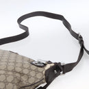 GUCCI GG Supreme Shoulder Bag PVC Beige Silver 148476 Auth ka2706-8