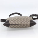 GUCCI GG Supreme Shoulder Bag PVC Beige Silver 148476 Auth ka2706-9