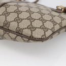 GUCCI GG Supreme Web Sherry Line Bag PVC Beige Gold 904 02 047 Auth ka2714-12