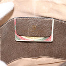 GUCCI GG Supreme Web Sherry Line Bag PVC Beige Gold 904 02 047 Auth ka2714-16