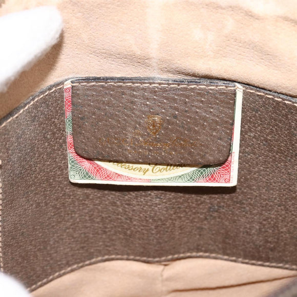 GUCCI GG Supreme Web Sherry Line Bag PVC Beige Gold 904 02 047 Auth ka2714