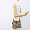 GUCCI GG Supreme Web Sherry Line Bag PVC Beige Gold 904 02 047 Auth ka2714-22