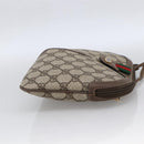 GUCCI GG Supreme Web Sherry Line Bag PVC Beige Gold 904 02 047 Auth ka2714-5