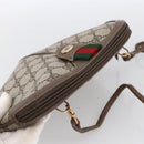 GUCCI GG Supreme Web Sherry Line Bag PVC Beige Gold 904 02 047 Auth ka2714-6