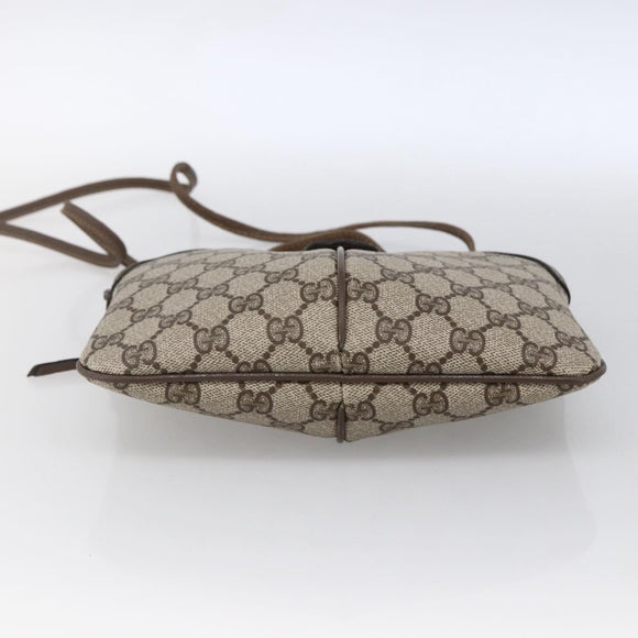 GUCCI GG Supreme Web Sherry Line Bag PVC Beige Gold 904 02 047 Auth ka2714