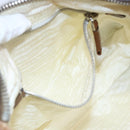 PRADA Shoulder Bag Nylon Beige Silver Auth ka273-23