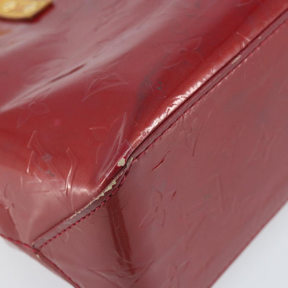 LOUIS VUITTON Monogram Vernis Reade PM Hand Bag Pomme D'amour M91990 Auth ka2730