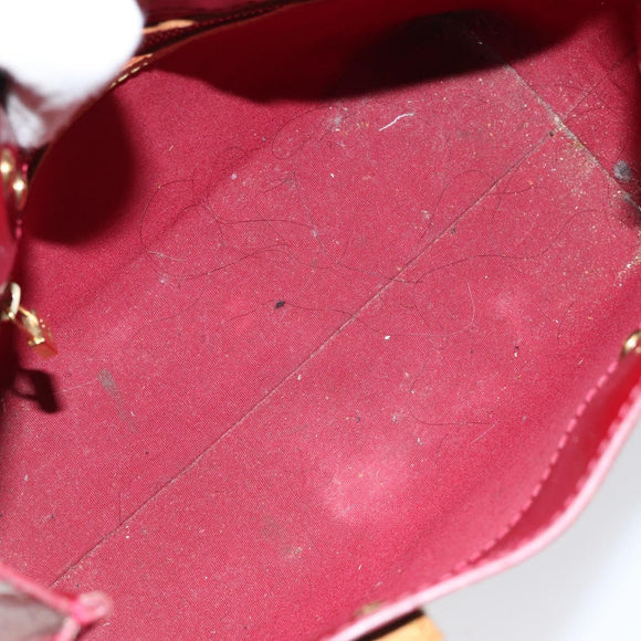 LOUIS VUITTON Monogram Vernis Reade PM Hand Bag Pomme D'amour M91990 Auth ka2730