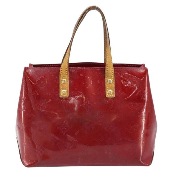 LOUIS VUITTON Monogram Vernis Reade PM Hand Bag Pomme D'amour M91990 Auth ka2730