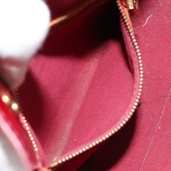 LOUIS VUITTON Monogram Vernis Reade PM Hand Bag Pomme D'amour M91990 Auth ka2730
