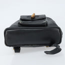 GUCCI Bamboo Backpack Leather Black Gold 003 1705 0030 Auth ka2738-11