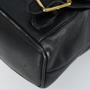 GUCCI Bamboo Backpack Leather Black Gold 003 1705 0030 Auth ka2738-14