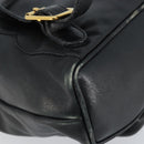 GUCCI Bamboo Backpack Leather Black Gold 003 1705 0030 Auth ka2738-15