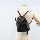 GUCCI Bamboo Backpack Leather Black Gold 003 1705 0030 Auth ka2738-28