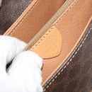 CELINE Macadam Canvas Shoulder Bag PVC Leather Brown Gold Auth ka274-12