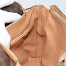 CELINE Macadam Canvas Shoulder Bag PVC Leather Brown Gold Auth ka274-18