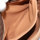 CELINE Macadam Canvas Shoulder Bag PVC Leather Brown Gold Auth ka274-20