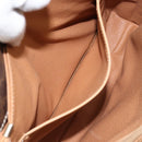 CELINE Macadam Canvas Shoulder Bag PVC Leather Brown Gold Auth ka274-21