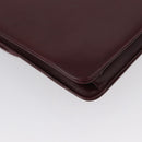 Christian Dior Chain Shoulder Bag Leather Bordeaux Gold Auth ka2740-11