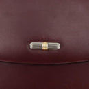 Christian Dior Chain Shoulder Bag Leather Bordeaux Gold Auth ka2740-13