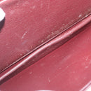 Christian Dior Chain Shoulder Bag Leather Bordeaux Gold Auth ka2740-16