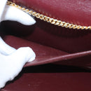 Christian Dior Chain Shoulder Bag Leather Bordeaux Gold Auth ka2740-19