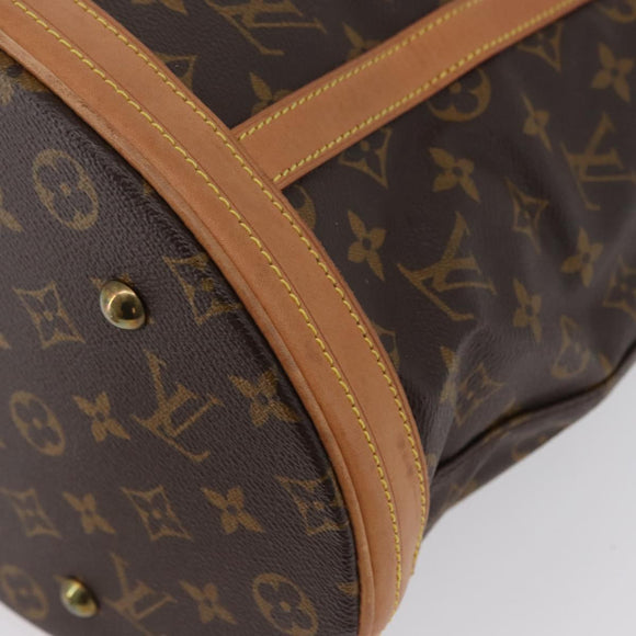LOUIS VUITTON Monogram Bucket GM Schultertasche M42236 LV Auth ka2749