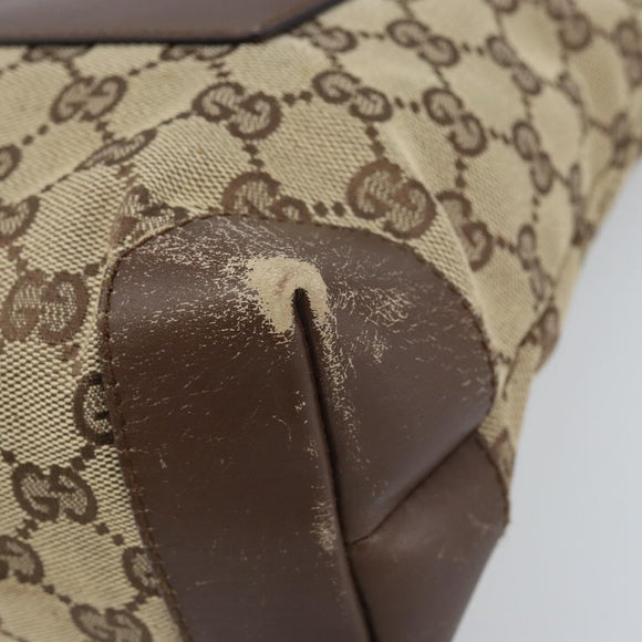 GUCCI GG Canvas Tote Bag Beige 28898 Auth ka2752